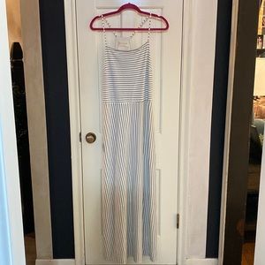 Black white stripe dress